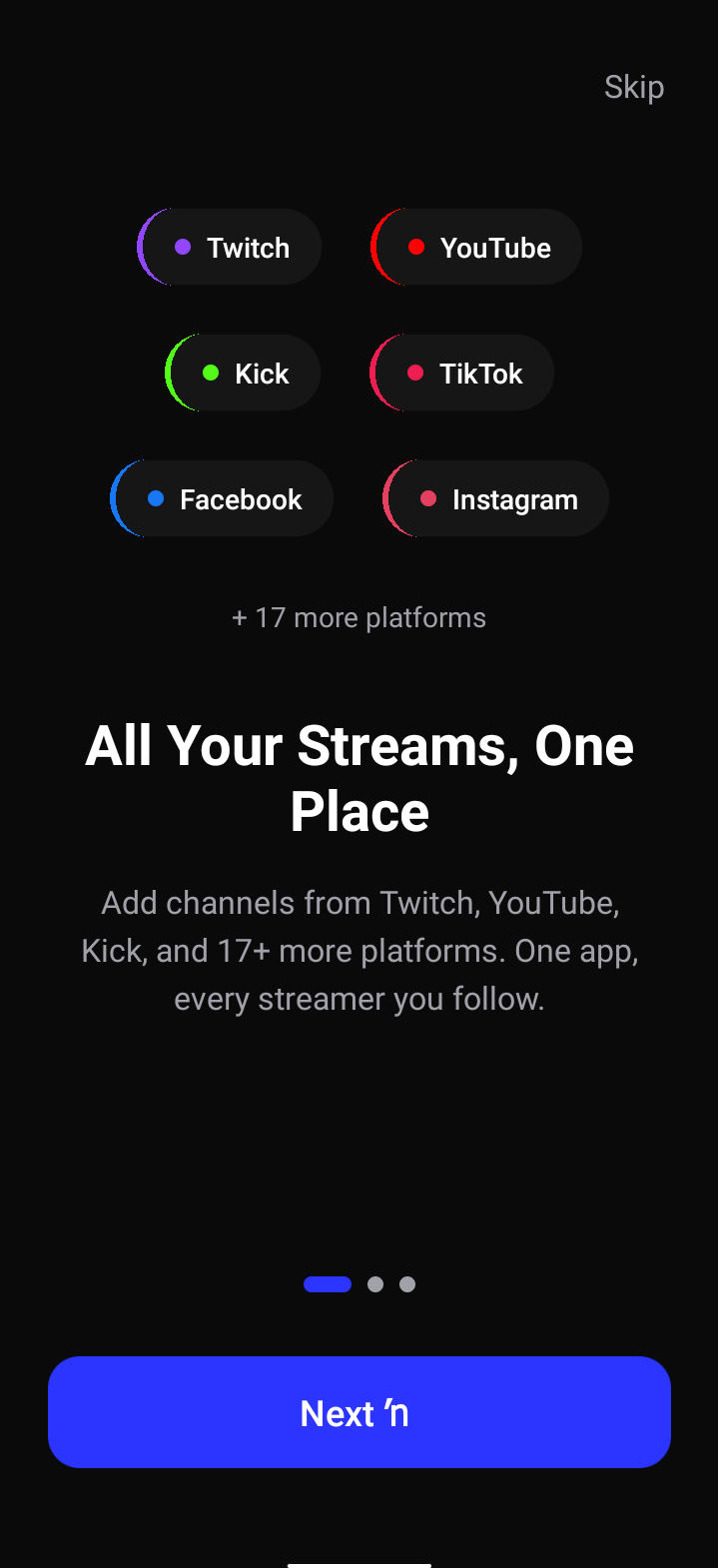 TukiWatch onboarding screen